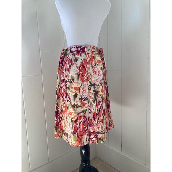 Liz Claiborne Splashy Print A-line Skirt, Size 6 - Picture 3 of 5
